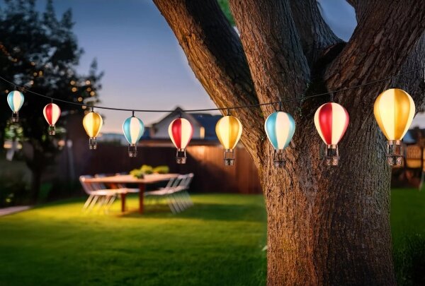 Globo 36139-9 - LED Solární řetěz 9xLED/0,06W/3V 390 cm IP44
