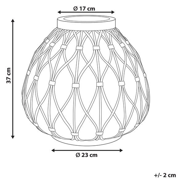 Váza na květiny DOMOKOS Keramika 38 cm Světle hnědá