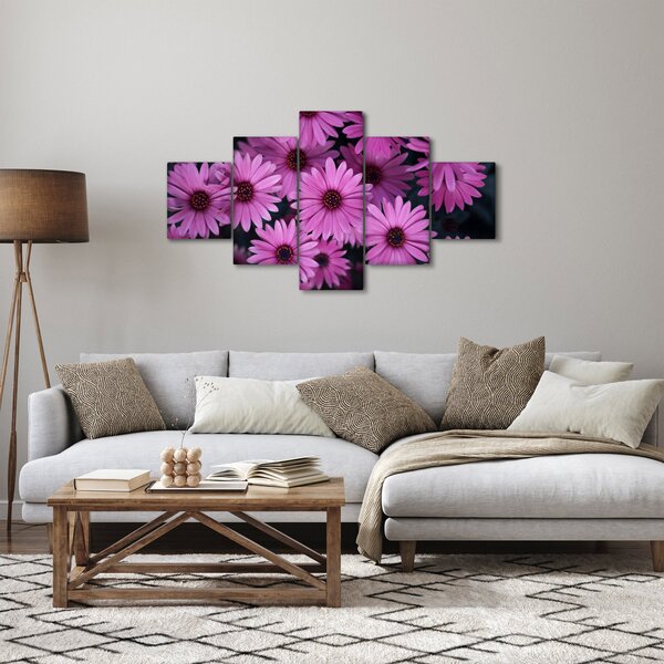 Obraz růžových květů (125x70 cm)
