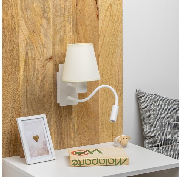 Brilagi - LED Nástěnná lampa NUBILA 1xE27/25W/230V + LED/3W bílá/krémová