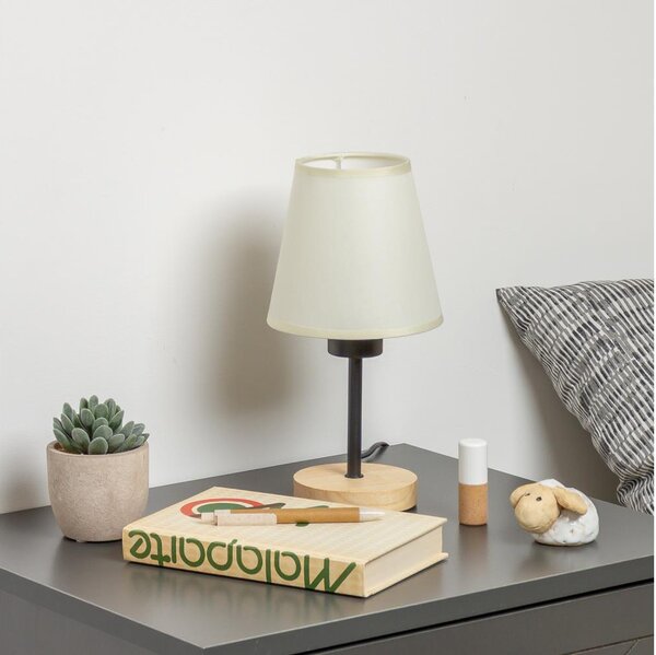 Brilagi - Stolní lampa NUBILA WOOD 1xE27/25W/230V dub/krémová