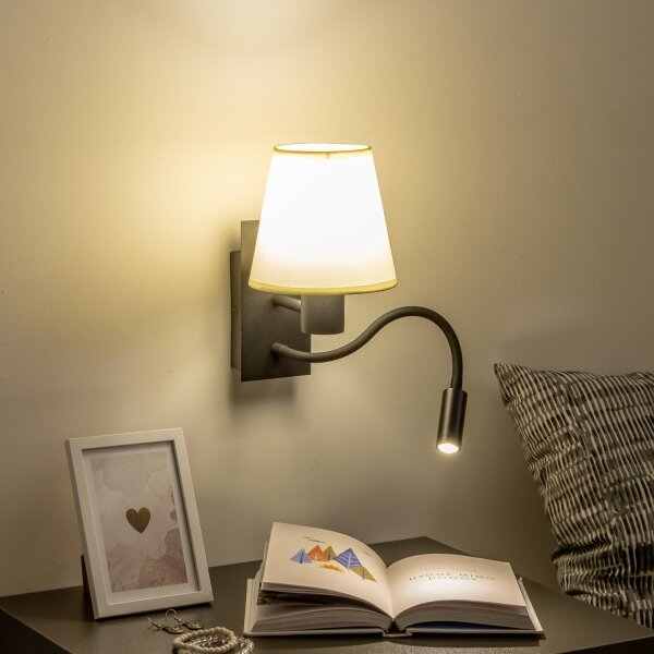 Brilagi - LED Nástěnná lampa NUBILA 1xE27/25W/230V + LED/3W černá/krémová