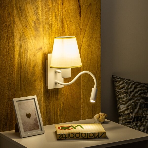 Brilagi - LED Nástěnná lampa NUBILA 1xE27/25W/230V + LED/3W bílá/krémová