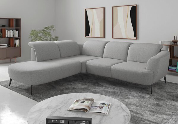 ROHOVÁ SEDAČKA, textil, světle šedá Sit & More - Sedací soupravy, Online Only