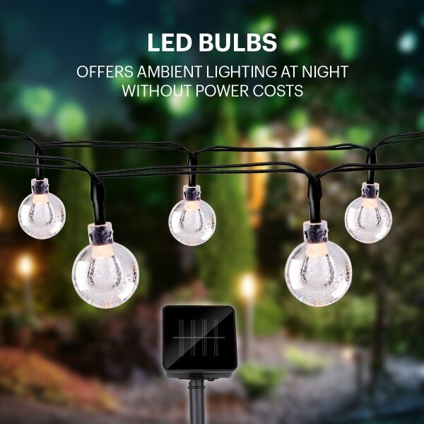 Grundig - LED Solární řetěz 50xLED/8 funkcí 6,9m teplá bílá 600 mAh