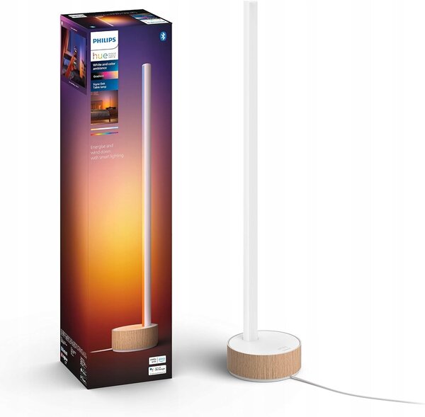 Stolní lampa Philips Hue Signe Oak bílá