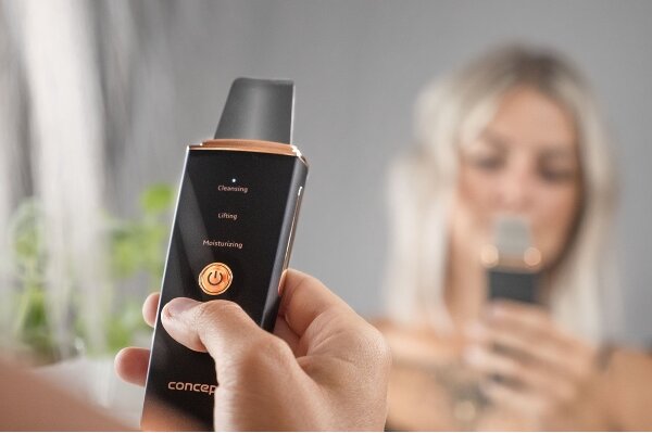 Concept PO2060 - Kosmetická ultrazvuková špachtle PERFECT SKIN 3,5W/5V USB černá
