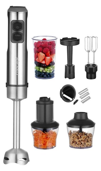 Concept TM5510 - Tyčový mixér s příslušenstvím 1500W/230V černá/nerez
