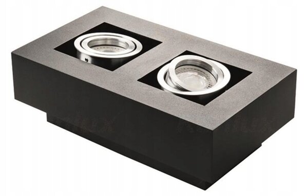 Kanlux STOBI DLP 250-B Stropní svítidlo povrchové montáže, nastavitelné, černé, 2xGU10