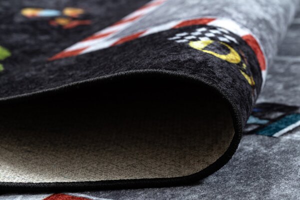 Dětský koberec JUNIOR 52108.801 závodník / Formule 1, šedý