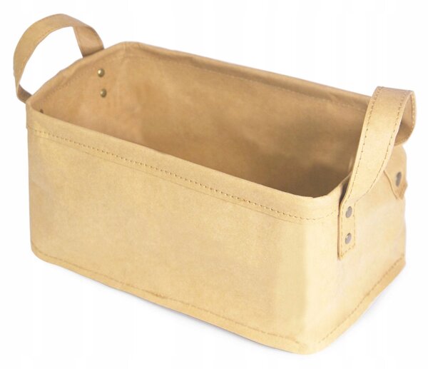 Úložný košík Compactor Basket Ecologic s dvěma držadly, béžový