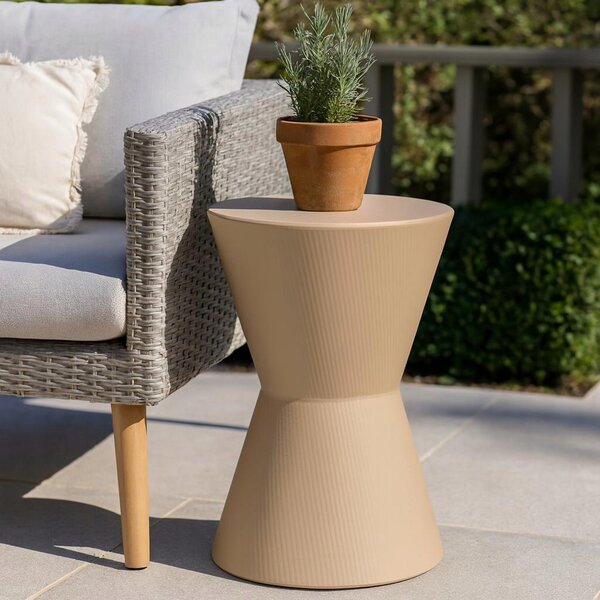Stolek Home Styling Collection kulatý 29 x 29 x 45 cm žlutý