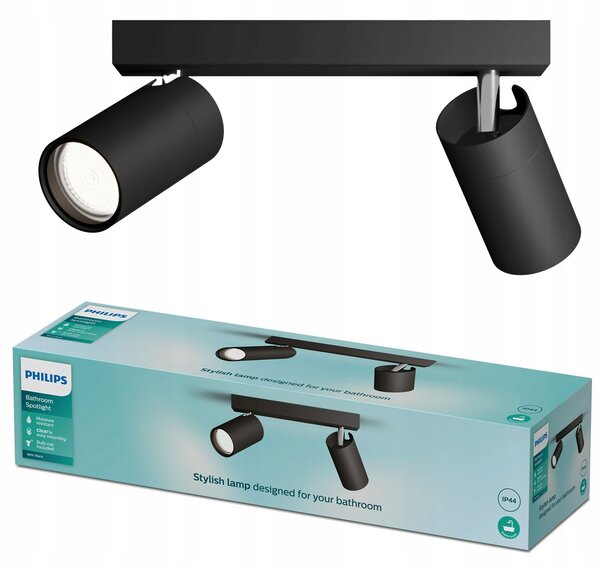 Stropní bodové svítidlo kulatý Philips černé
