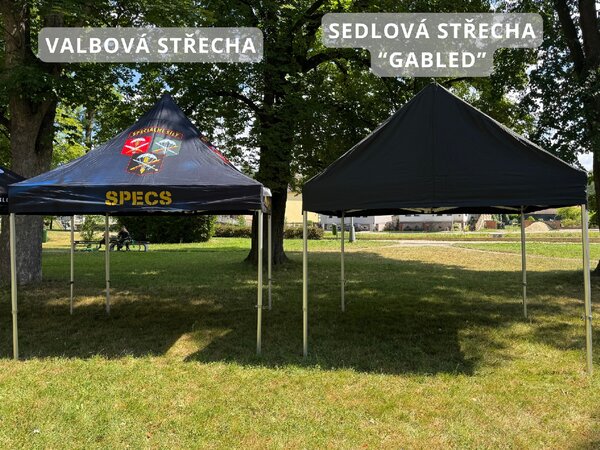 Nůžkový párty stan 3x3 m TENTino BH GABLED Barva opláštění (Zvolte variantu): 1A - BÍLÁ