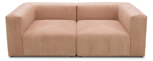 DVOUMÍSTNÁ POHOVKA, textil, růžová, barva růžového zlata MID.YOU - Pohovky, Online Only