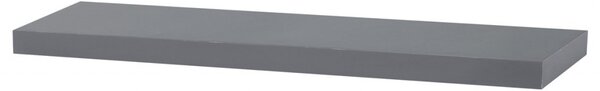 Polička nástěnná 80 cm, MDF, barva šedý vysoký lesk, baleno v ochranné fólii P-005 GREY
