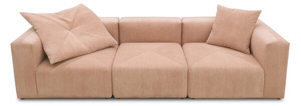 TŘÍMÍSTNÁ POHOVKA, textil, růžová, barva růžového zlata MID.YOU - Pohovky, Online Only