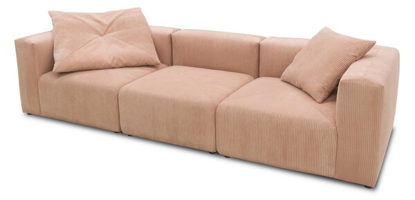 TŘÍMÍSTNÁ POHOVKA, textil, růžová, barva růžového zlata MID.YOU - Pohovky, Online Only