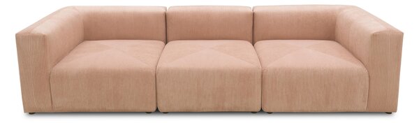 TŘÍMÍSTNÁ POHOVKA, textil, růžová, barva růžového zlata MID.YOU - Pohovky, Online Only