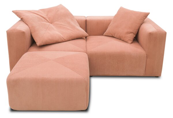ROHOVÁ SEDAČKA, textil, růžová, barva růžového zlata MID.YOU - Online Only sedačky, Online Only