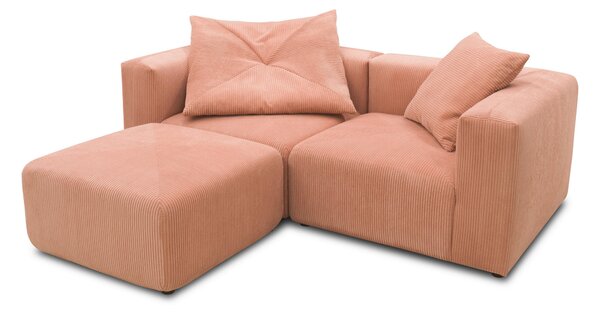 ROHOVÁ SEDAČKA, textil, růžová, barva růžového zlata MID.YOU - Online Only sedačky, Online Only