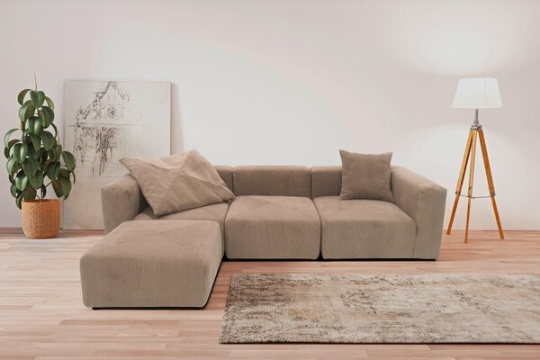 ROHOVÁ SEDAČKA, textil, jílová barva MID.YOU - Online Only sedačky, Online Only