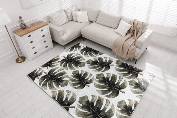 Koberec MIRO 52102.801 listy Monstera, zelený