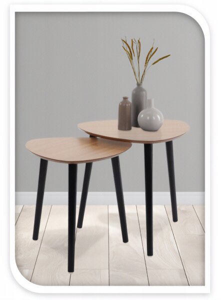 Konferenční stolek Home Styling Collection KONFERENČNÍ STOLEK 45 x 45 x 45 cm černý, odstíny hnědé