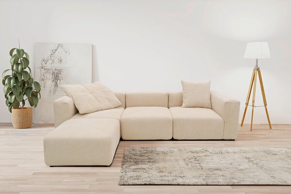 ROHOVÁ SEDAČKA, textil, krémová MID.YOU - Online Only sedačky, Online Only