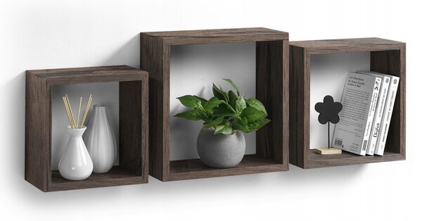 Police MDF deska Homea 30 x 11,8 cm odstíny hnědé
