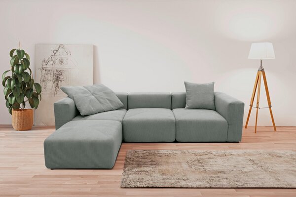 ROHOVÁ SEDAČKA, textil, světle šedá MID.YOU - Online Only sedačky, Online Only
