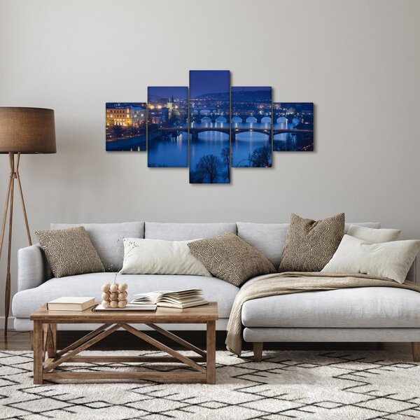 Obraz pražských mostů (125x70 cm)