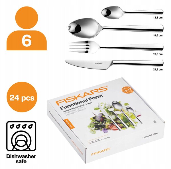 Fiskars Functional Form Souprava příborů 24 ks lesklé provedení 1071623