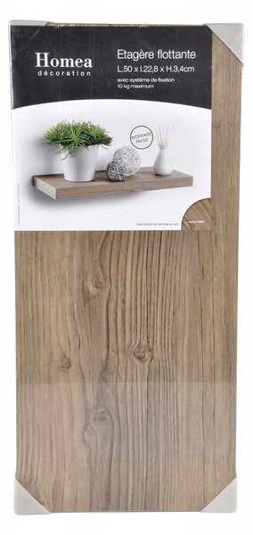 Police MDF deska Homea 50 x 22,8 cm béžové odstíny