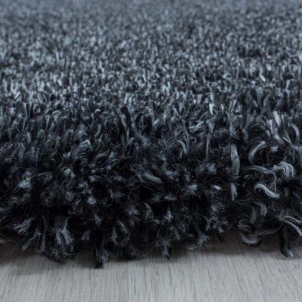 Koberec Fluffy Super Soft antracitový kruh