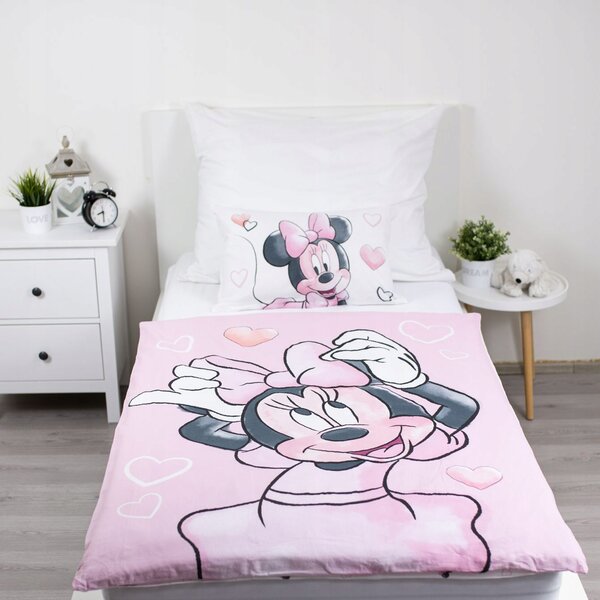 Dětské povlečení Minnie Mouse růžové 1161 100x135 JERRY FABRICS