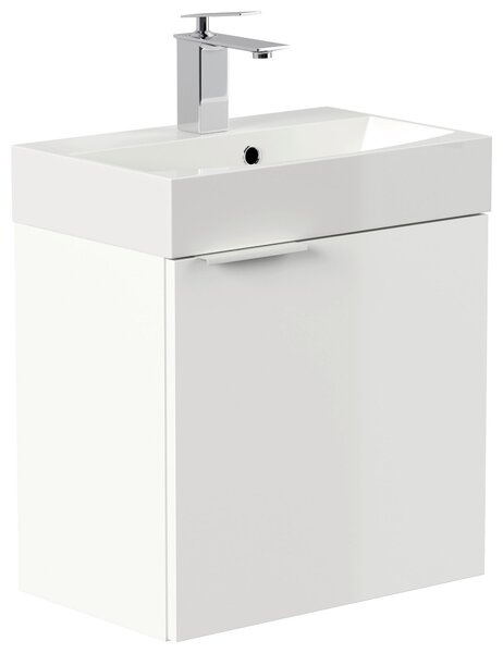 KOUPELNA PRO HOSTY, vysoce lesklá bílá, 50 cm MID.YOU - Koupelnové série, Online Only