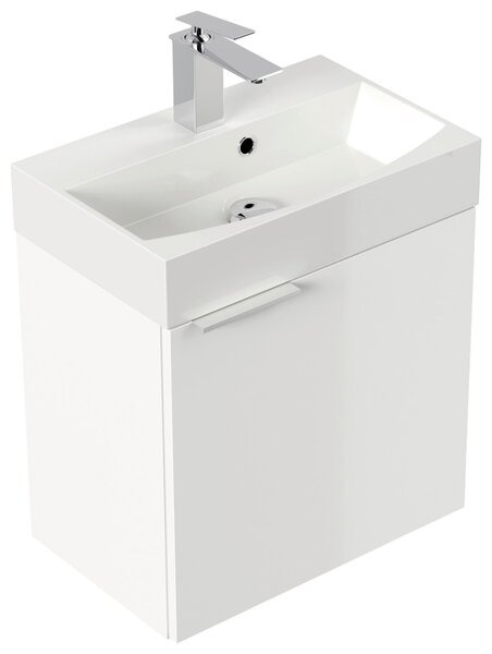 KOUPELNA PRO HOSTY, vysoce lesklá bílá, 50 cm MID.YOU - Koupelnové série, Online Only