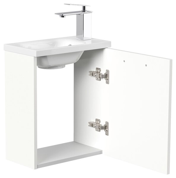KOUPELNA PRO HOSTY, vysoce lesklá bílá, 40 cm MID.YOU - Koupelnové série, Online Only