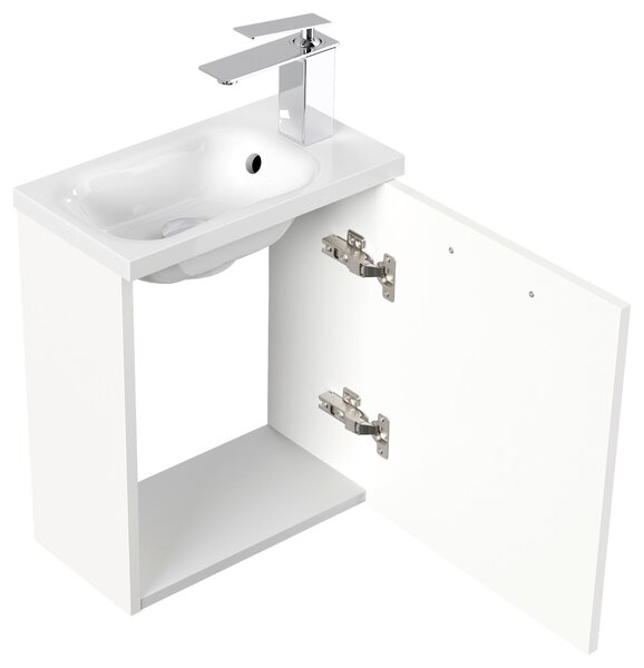 KOUPELNA PRO HOSTY, vysoce lesklá bílá, 40 cm MID.YOU - Koupelnové série, Online Only