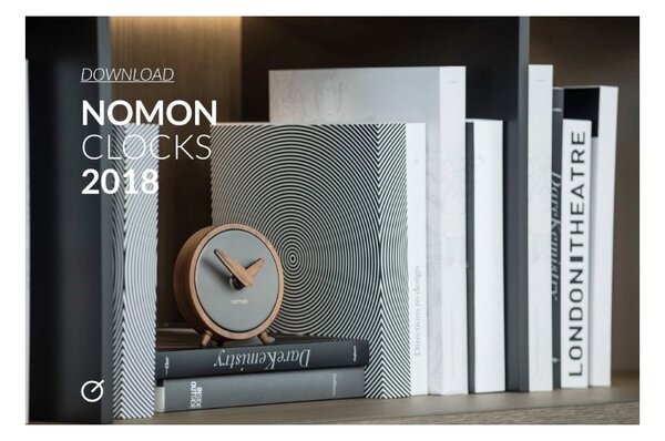 Designové stolní hodiny Nomon Atomo Graphite 10cm