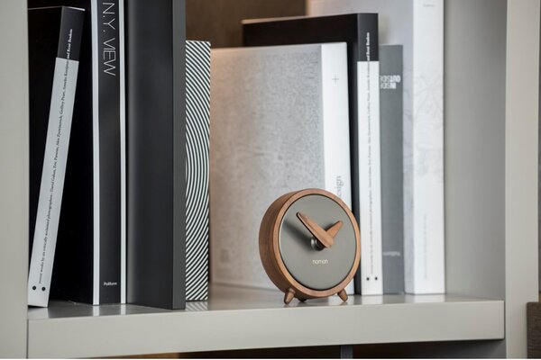 Designové stolní hodiny Nomon Atomo Graphite 10cm