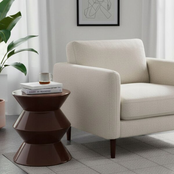 Stolek Home Styling Collection kulatý 31 x 31 x 36,5 cm, odstíny hnědé
