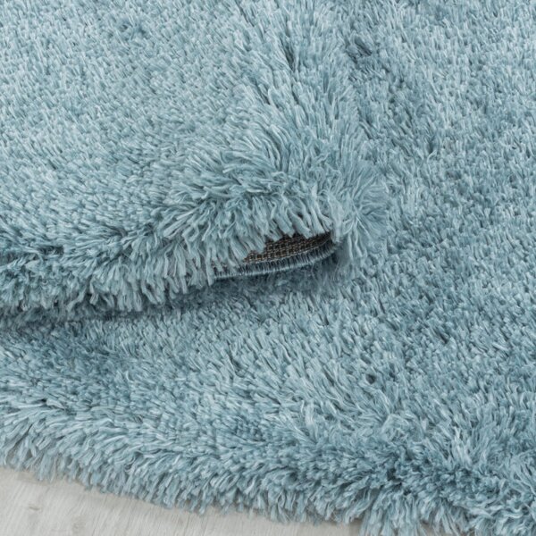 Koberec Fluffy Super Soft azurový kruh