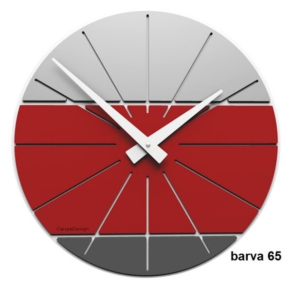 Designové hodiny 10-029 CalleaDesign Benja 35cm (více barevných variant) Barva vínová červená-65 - RAL3003