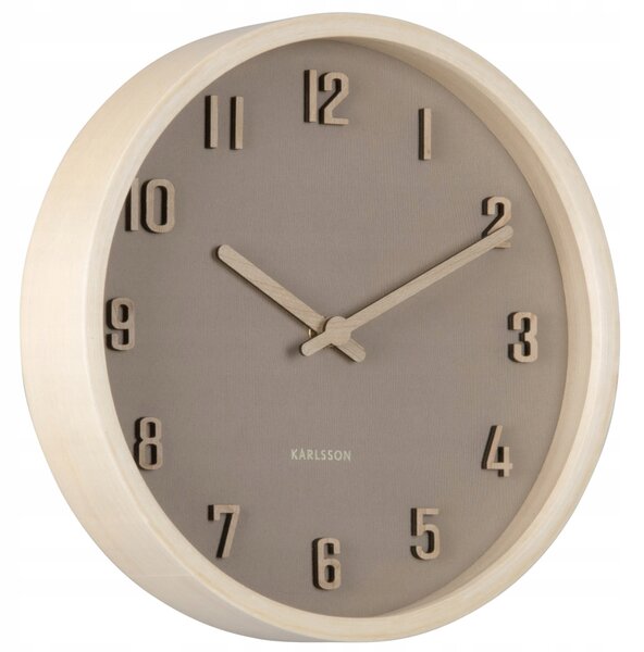 Nástěnné hodiny Karlsson béžové 22cm