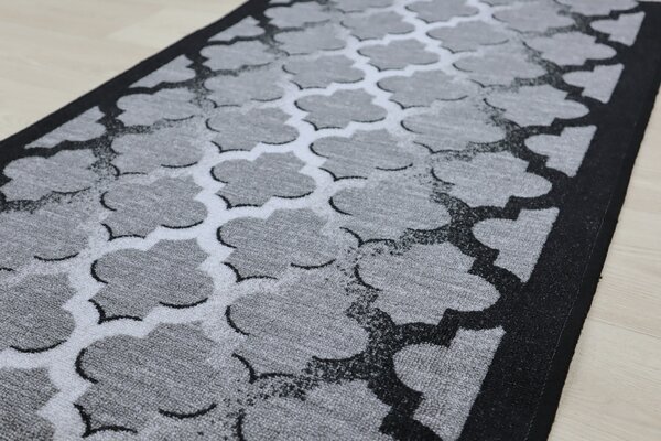 Berfin Dywany, AKCE: 100x67 cm Protiskluzový běhoun na míru Zel 1017 Silver (Grey) - obšitý ze všech stran, šedá, chodba / předsíň