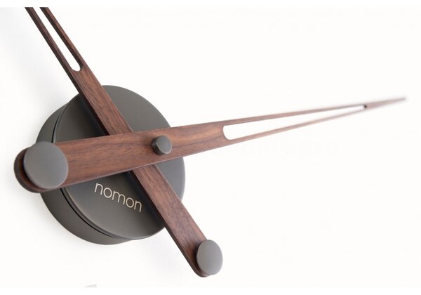 Designové nástěnné hodiny Nomon Merlin Walnut Graphite 125cm