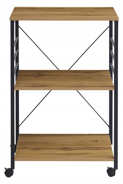 Kuchyňský vozík AGTRADE dub přírodní na kolečkách z MDF desky
