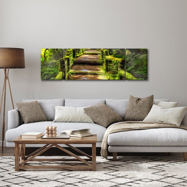 Obraz schodů v deštném pralese (170x50 cm)